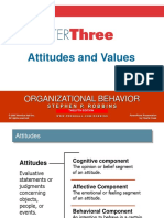 Attitudes and Values: Organizational Behavior