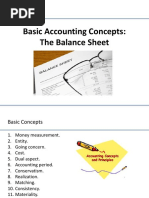 Basic Accounting Concepts: The Balance Sheet