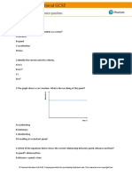 IGCSE Physics MCQ 1 Movement and Position