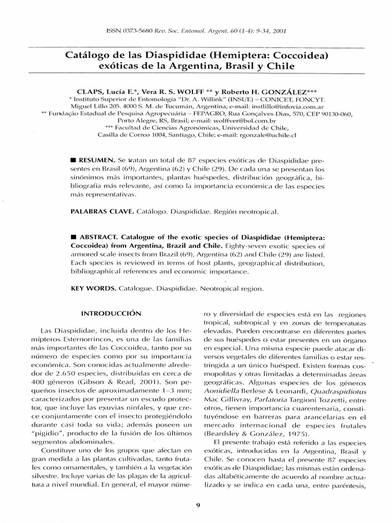 Diaspididae PDF Botánica Horticultura y jardinería