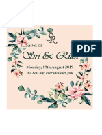 Sri & Rian: Monday, 19th August 2019