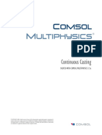 Continuous Casting: Solved With Comsol Multiphysics 3.5A