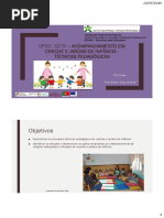 Acompanhamento em creche e jardim de infância - técnicas pedagógicas