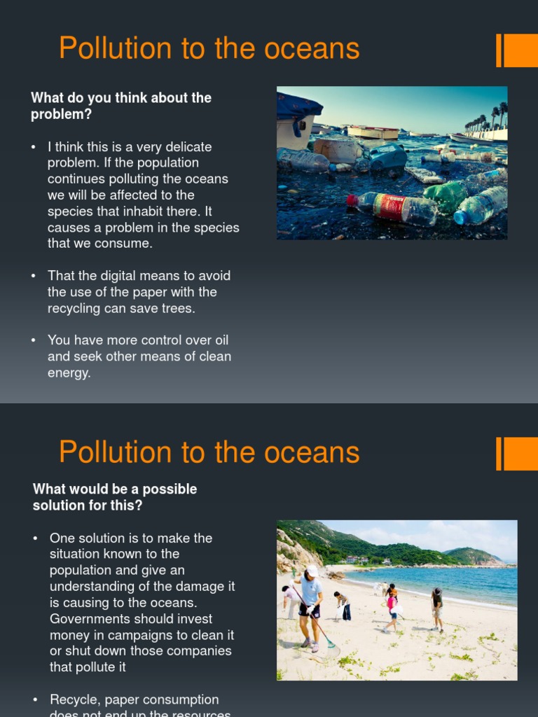 Solutions to Ocean Pollution Issues | PDF