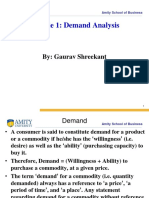 Module 1: Demand Analysis: By: Gaurav Shreekant