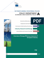 Overview of Energy Efficiency measures of European industry