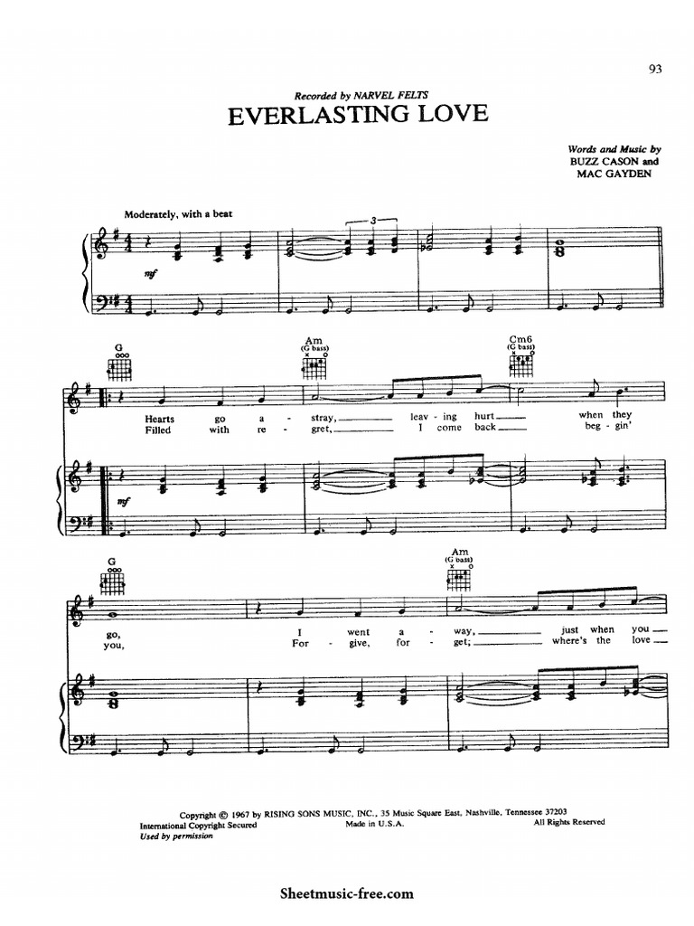 Everlasting Love Sheet Music Jamie Cullum PDF | PDF