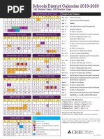 2019-2020 Crec Magnet School District Calendar