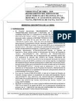 Memoria Descriptiva de Los Trabajos Realmente Ejecutados