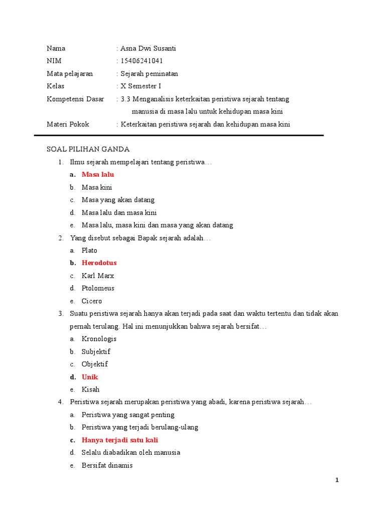 16+ Contoh Soal Essay Sejarah Peminatan 18 Photos