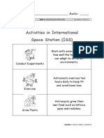 Activities in International Space Station (ISS) : Name: - Marks: - Read The Text