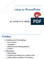 Introduction To Powerpoint: By: Kenneth M. Sibbaluca