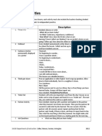 Closure Activities: Activity Description