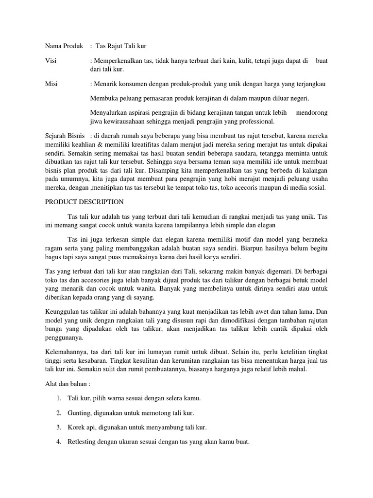 Proposal Tas Rajut 1