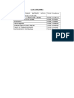 Nombres y Fechas de Capacitaciones