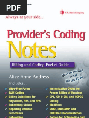 Coding Notes Billing Coding Pocket Guide Medicare United States Patient