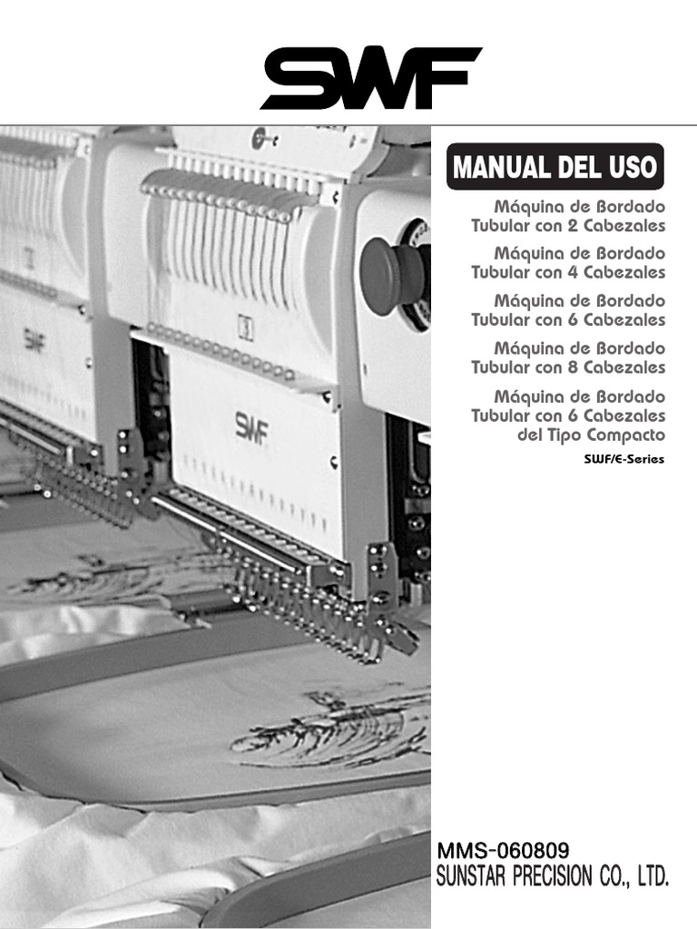 Manual de Máquina Bordadora SWF | PDF | Cuerda | Almacenamiento de ...