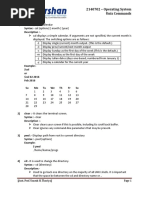 Operating System Unix Commands: (Asst. Prof. Umesh H. Thoriya)