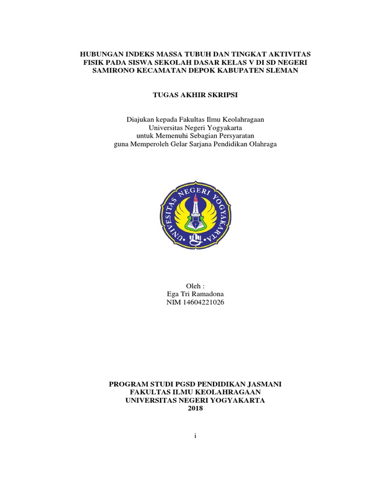 Skripsi Uny 2018 Ide Judul Skripsi Universitas
