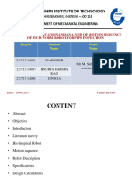 Title:: Design, Fabrication and Analysis of Motion Sequence of Inch Worm Robot For Pipe Inspection