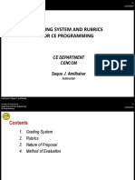 Grading System and Rubrics For Ce Programming