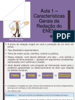 Aula 1 – Características Gerais Da Redação Do