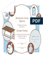 Elementary School Diploma: This Diploma Is Proudly Presented To
