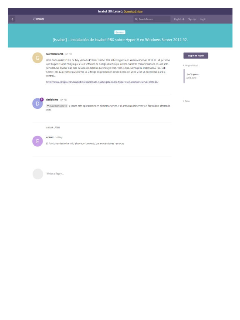 Issabel Instalacion de Issabel Pbx Sobre Hyper v