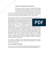 Methods and Techniques of The Study: Anxiety in Speaking English?