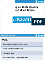 Training On Milk Quality Testing at All Levels