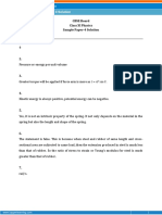 CBSE Board Class XI Physics Sample Paper-4 Solution