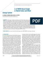 Design and Analysis of RBFN-Based Single MPPT Controller For Hybrid Solar and Wind Energy System