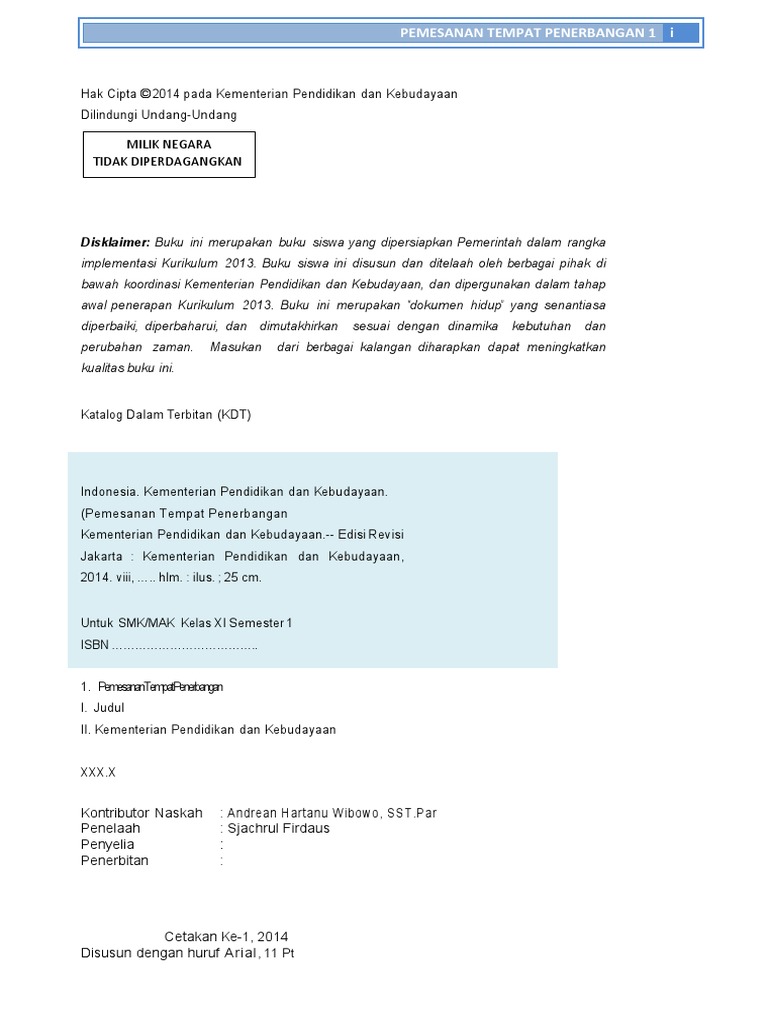 Buku Siswa Reservasi 1 | PDF | Kajian Bahasa Asing