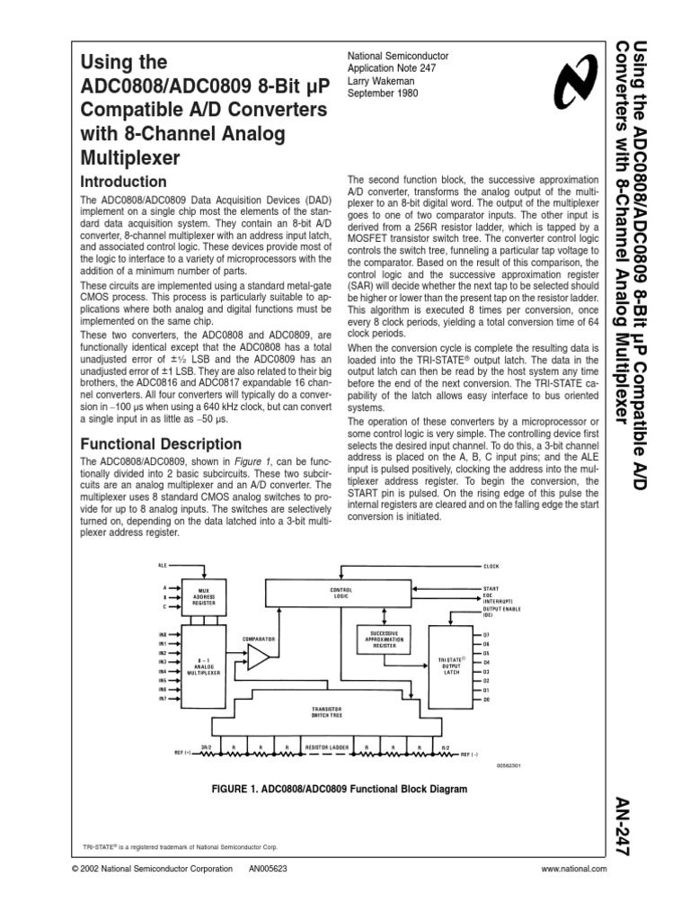 Using The ADC0808/ADC0809 8-Bit P Compatible A/D Converters With 8 ...