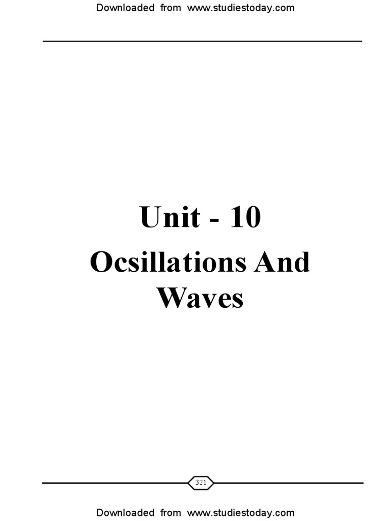 NEET Physics: Waves and Oscillations Guide | PDF | Waves | Sound