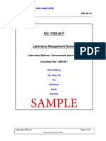 Sample: Laboratory Manual LMS-001-A