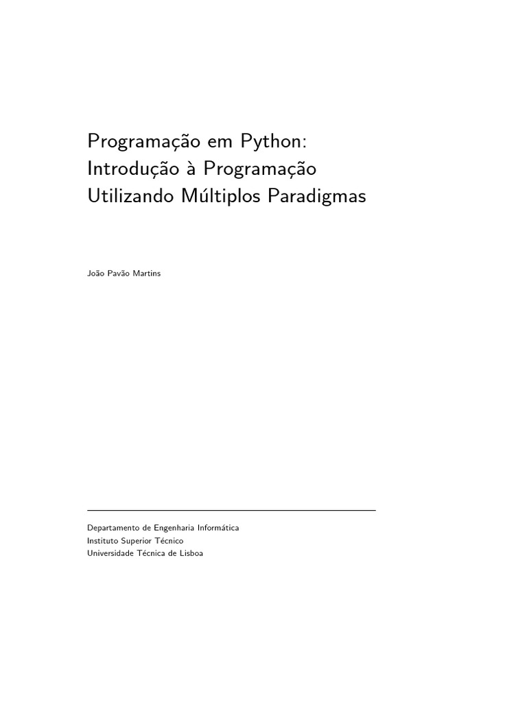 Programacion en Python | PDF | Linguagem de programação | Algoritmos