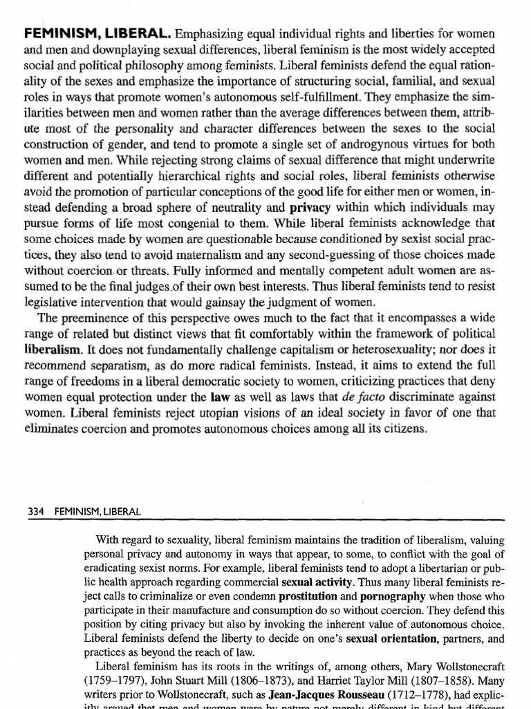 9 Liberal Feminism | PDF | Feminism | Gender Studies