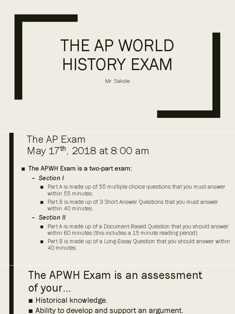 The APWH Exam and How To SAQ PDF Multiple Choice Communication