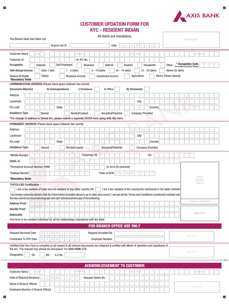Re Kyc Form PDF PDF Identity Document Official Documents
