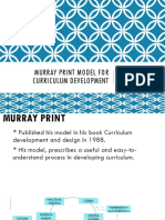Murray Print Model For Curriculum Develo