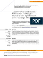 Bourdieu - Boltanski, Una Relación Problemática