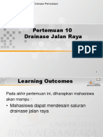 Pertemuan 10 Drainase Jalan Raya: Matakuliah: S0432/Drainase Permukaan Tahun: 2006 Versi