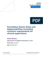 Foundation Doctor Roles & Responsibilities (Including Minimum Requirements For Clinical Supervision) v2