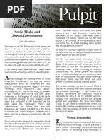 Pulpit Social Media and Digital Discernment 11-10-2010