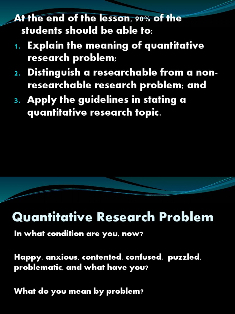 Research Problem and Question | PDF | Question | Causality