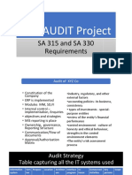 ERP AUDIT Project: SA 315 and SA 330 Requirements