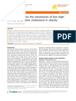 New Insights Into The Mechanism of Low High-Density Lipoprotein Cholesterol in Obesity