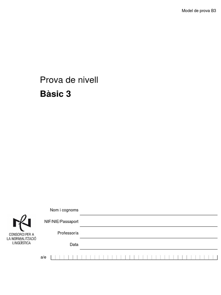 Prova Model B3 PDF | PDF