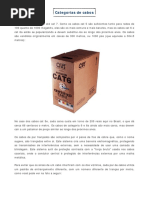 Categorias de Cabos